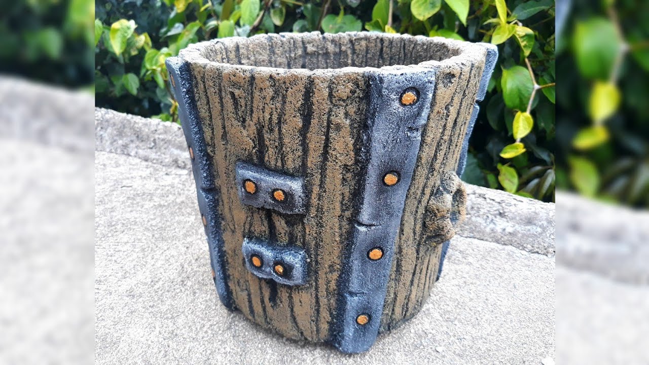 How to make easy Concrete Planter|Cement Pot