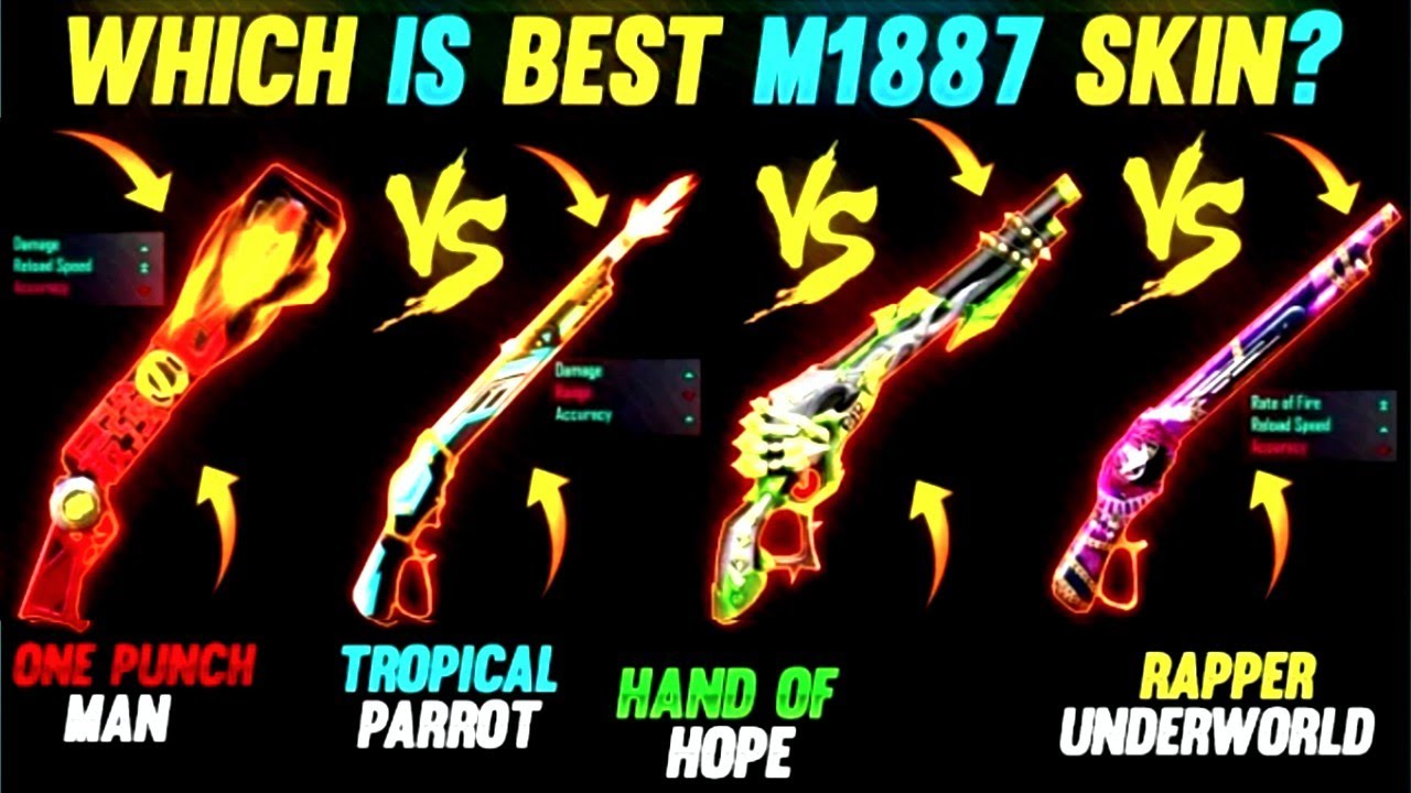 All M1887 comparison #barani #free fire #hari scar