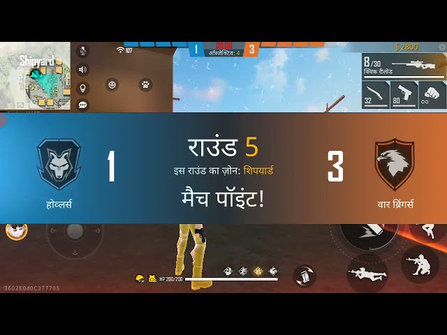 free fire game play in a live