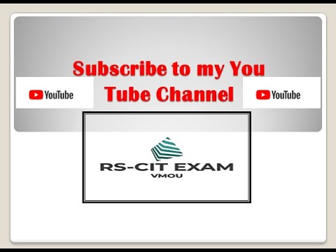 RS-CIT BEST QUESTION PAPER VMOU
