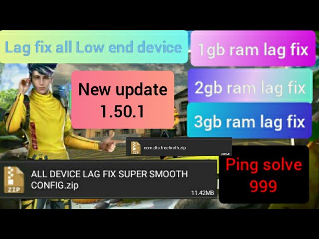 (1.50.0) FREE FIRE LAG FIX 1GB RAM !! FREE FIRE LAG FIX AFTER UPDATE !! FF LAG FIX CONFIG
