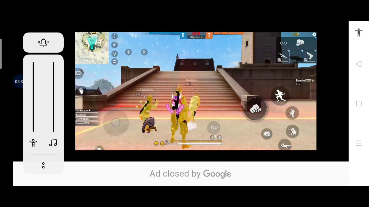 First gameplay of free fire in clash squad