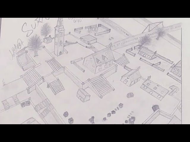Free fire colock tawer drawing artist suraj