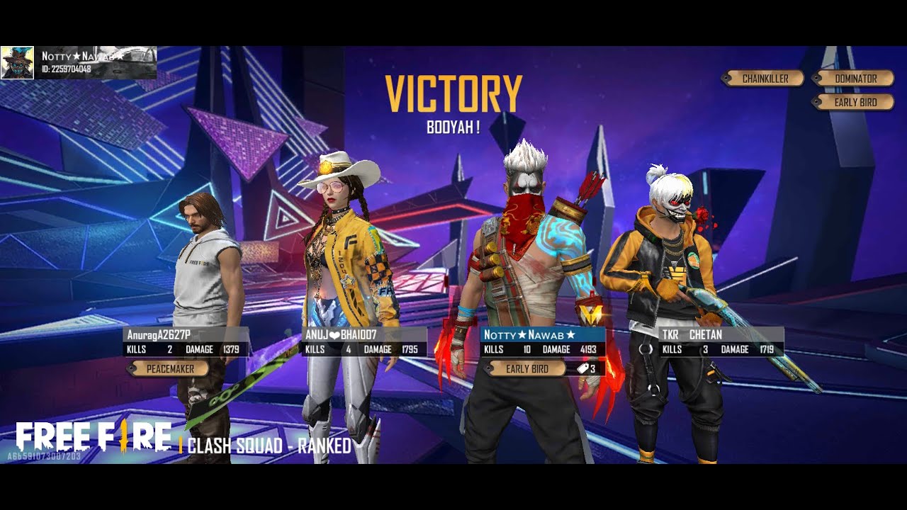 Free Fire Rush Gamepaly Gameplay By Notty Gaming