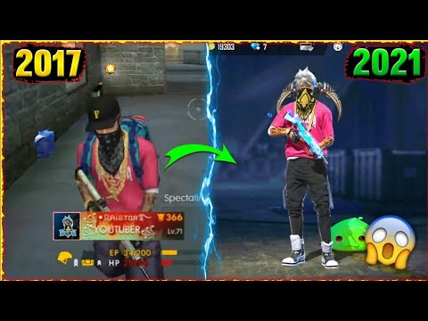 old I'd in free fire ? 2017 VS 2021 #freefire #2017 #2021status