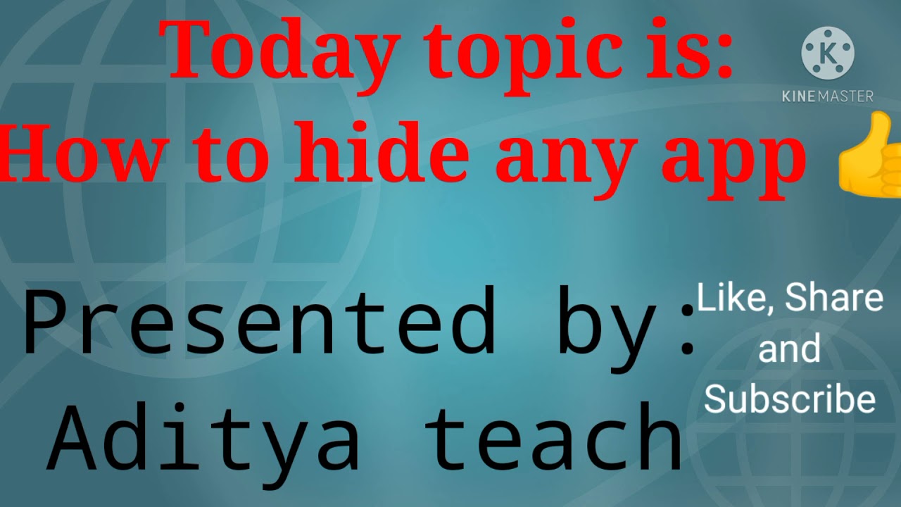 How to hide any app with settings /Please subscribe Aditya teach channel ?