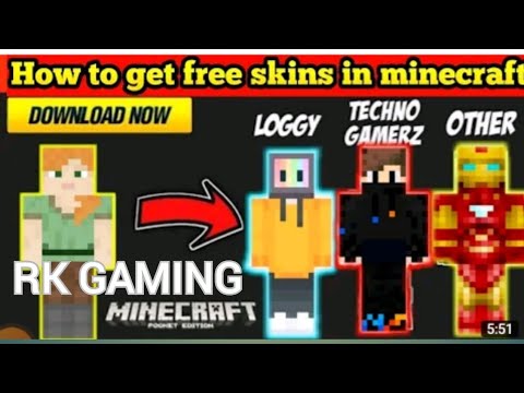HOW TO GET FREE SKIN IN MINECRAFT RK GAMING BIG UPDATE