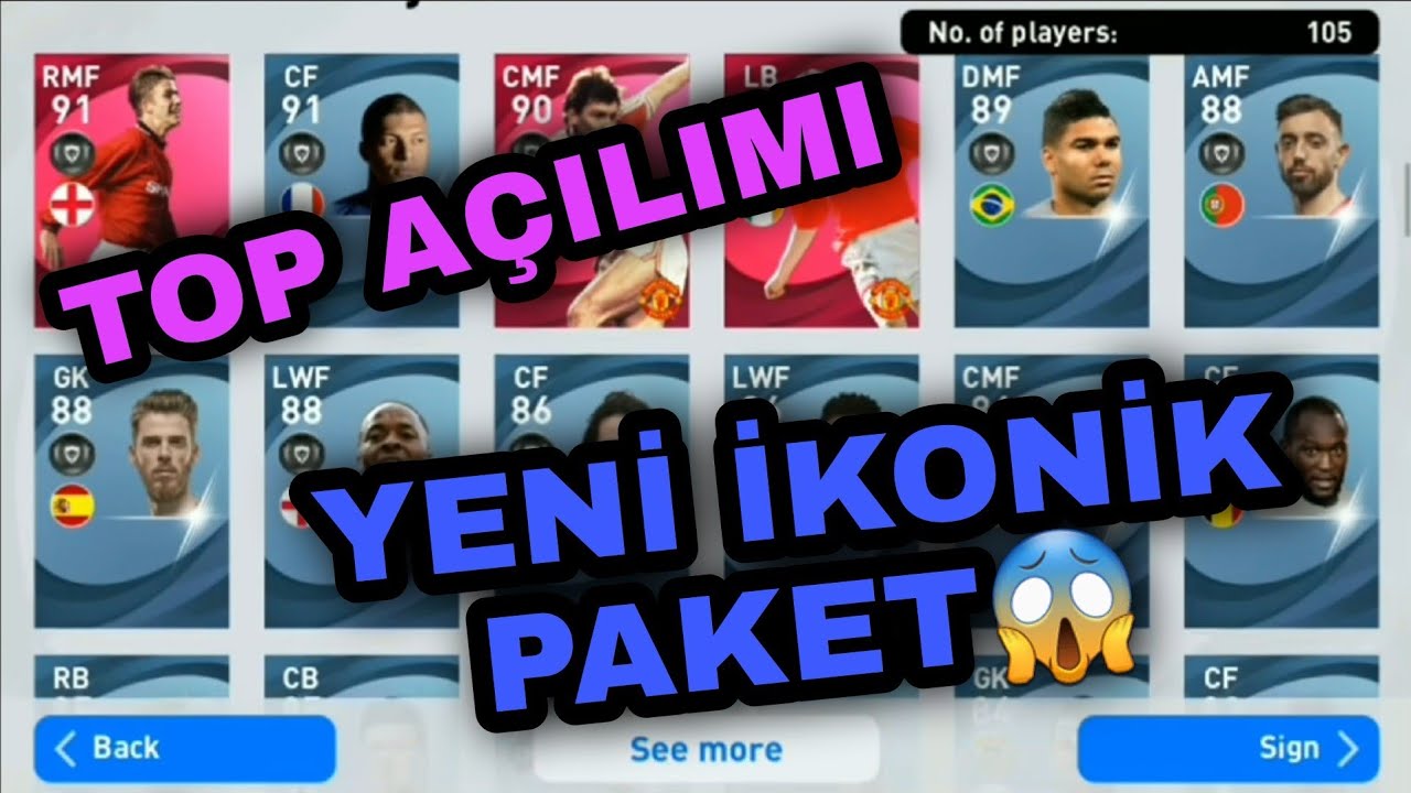 YENİ İKONİK PAKET ! - PES 2021 MOBİLE TOP AÇILIMI