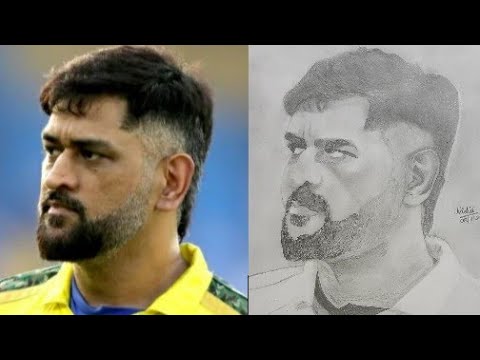 sketched a portrait of @M_S_Dhoni