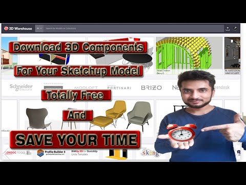 how to download 3d components for sketchup || free 3D components for sketchup || 3D components