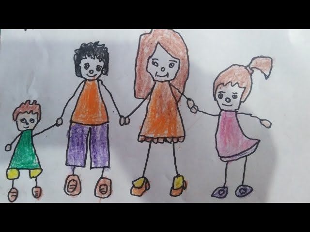 A family photo drawing