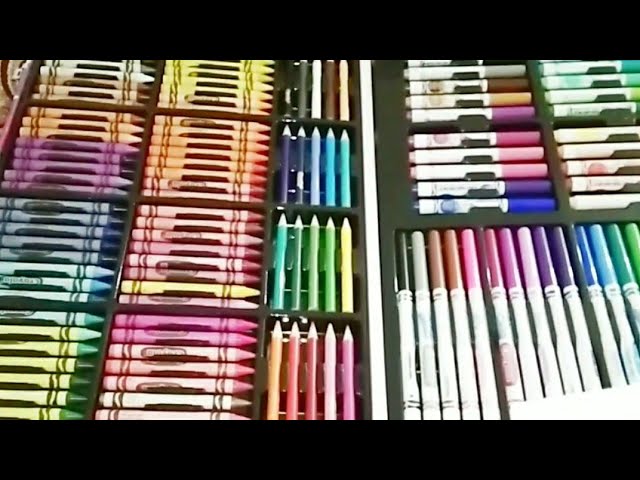 Best learning video for crayons surprise colors with beautiful sunset using wax crayon || craft idea