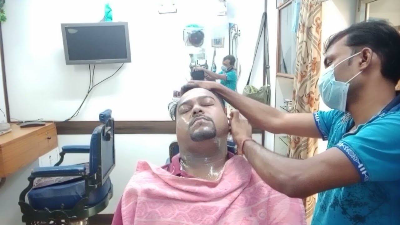 Facial Cream Face Massage with Scrub technique by Master Barber ??✨