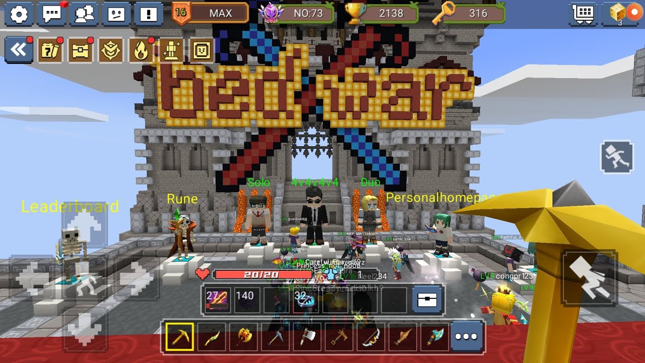 How to play in first person in BEDWARS lobby
