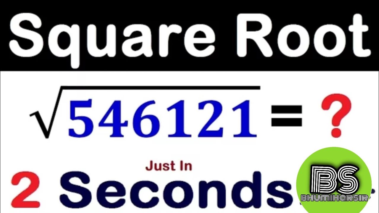 Square root short tricks||Best square root shortcut ticks in Hindi|in 2 Second||