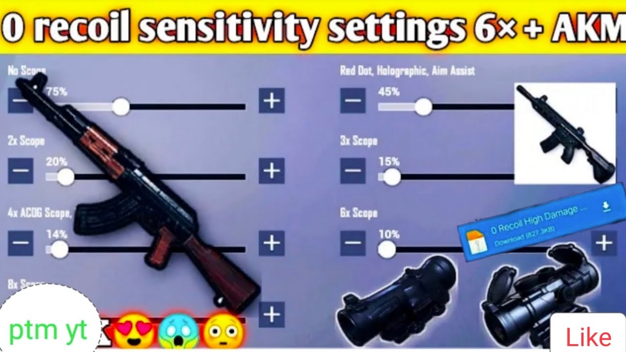PUBG MOBILE LITE Scope File ConfagRedad? 3X 4X 6X 2X? High? Damage?