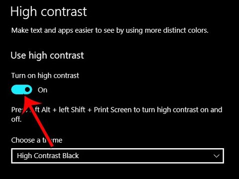How to on high contrast new trick 2021