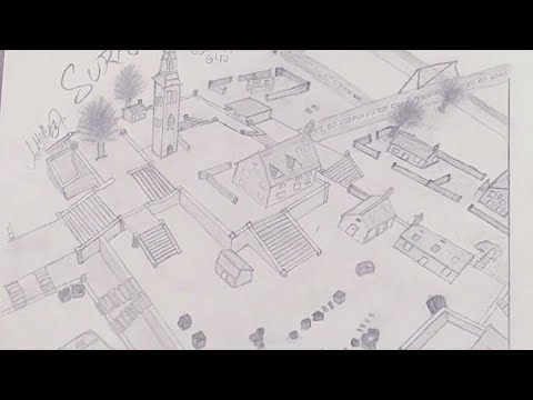 Free fire colock tawer drawing artist suraj