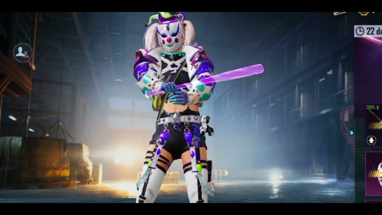 pubg kr new female joker set emote ????