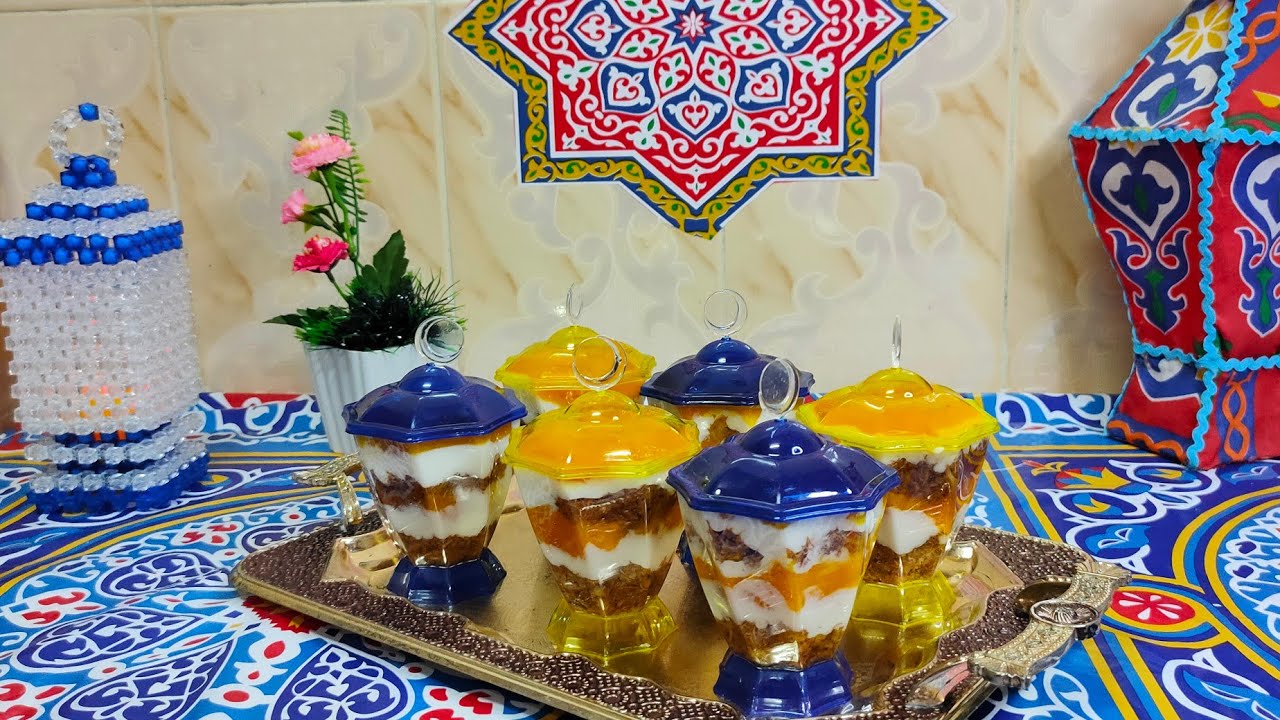 كاسات الكنافه بالمانجو  ولا اسهل من كدا والطعم خيااال