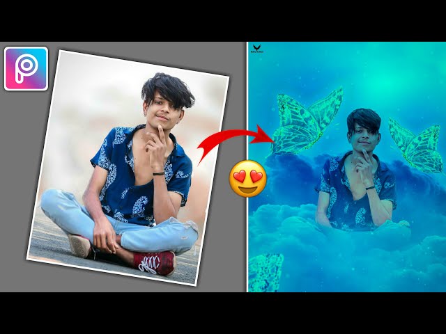 Butterfly Blue Tone Photo Editing Toturial || Picsart and Lightroom Editing ||?RS EDITZ ?
