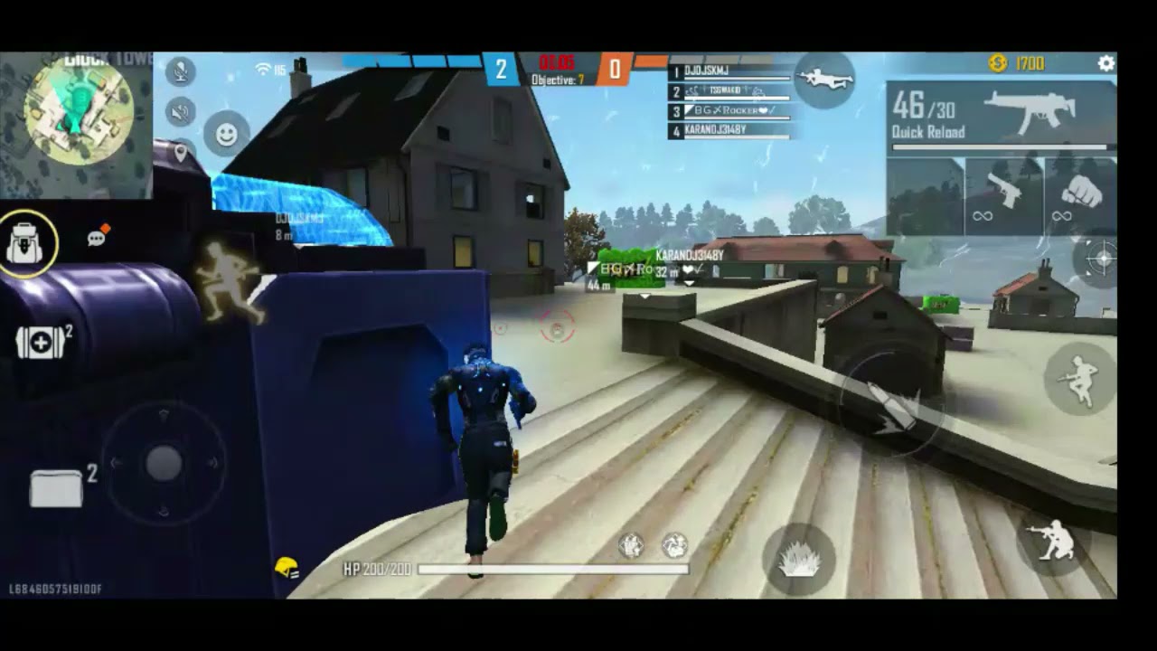 My 1st video...........FREE FIRE || CUSTOM || GAMEPLAY || 1VS 4 || KW GAMER_75