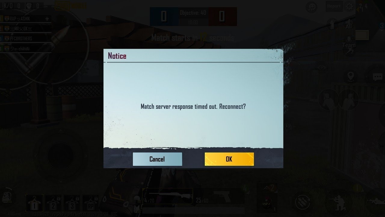 pubg mobile match server did not respond please try again later / pubg mobile ping problem fix #pubg