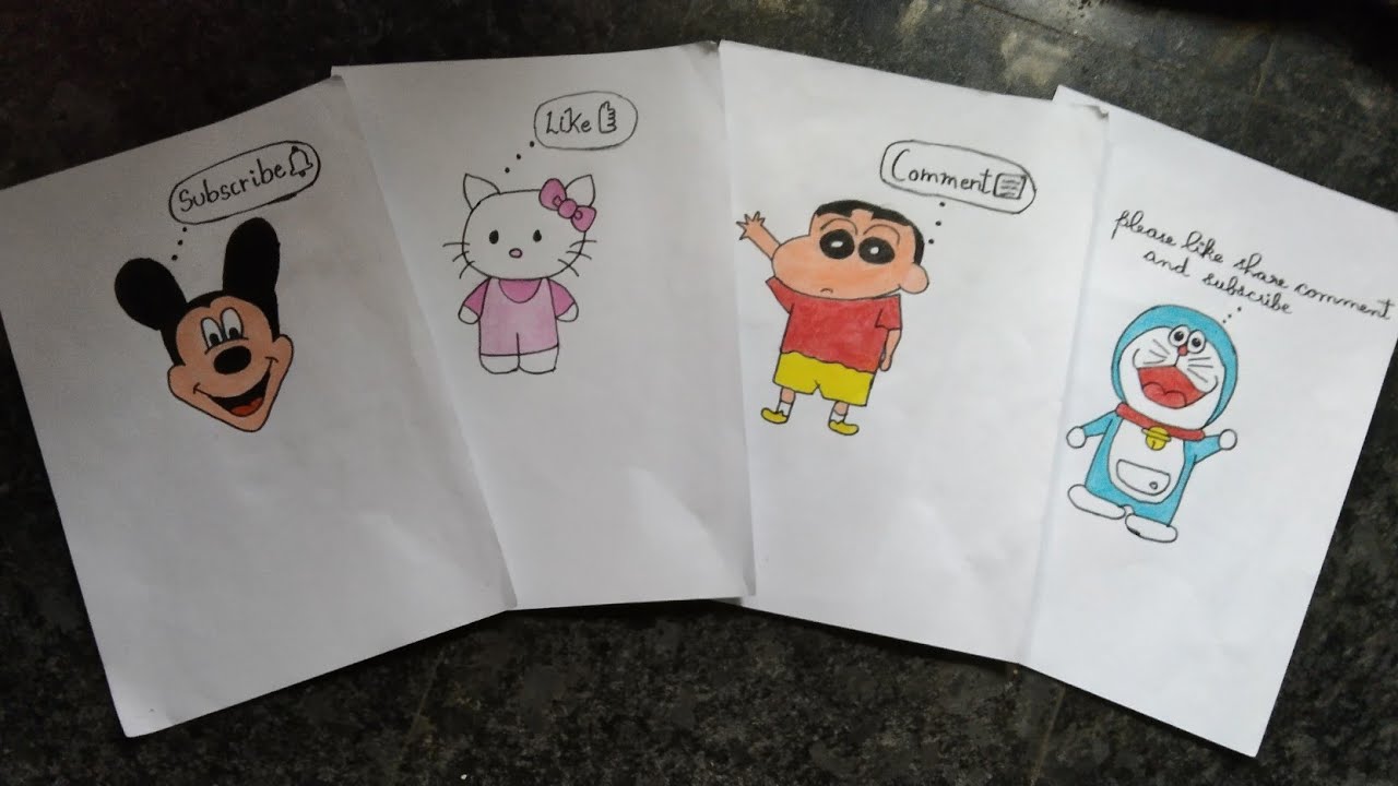 Pencil sketch and colouring of cartoons #shorts from RR art world