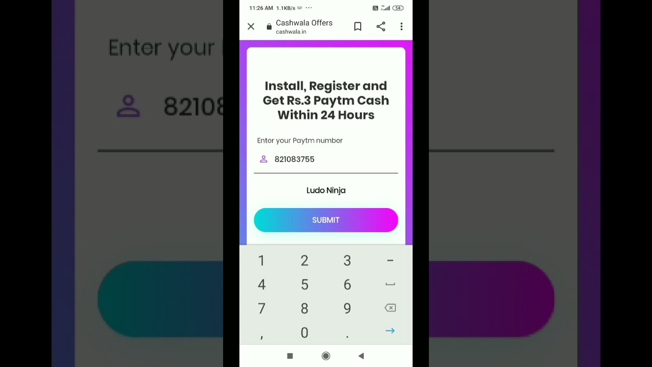 Paytm cash camping
