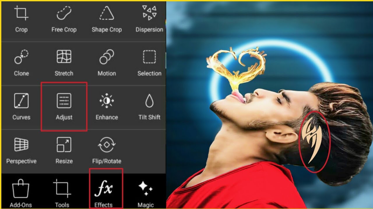 Heart PicsArt Editing | Hair Tattoo PicsArt Editing | New Style Editing | Background Change Editing
