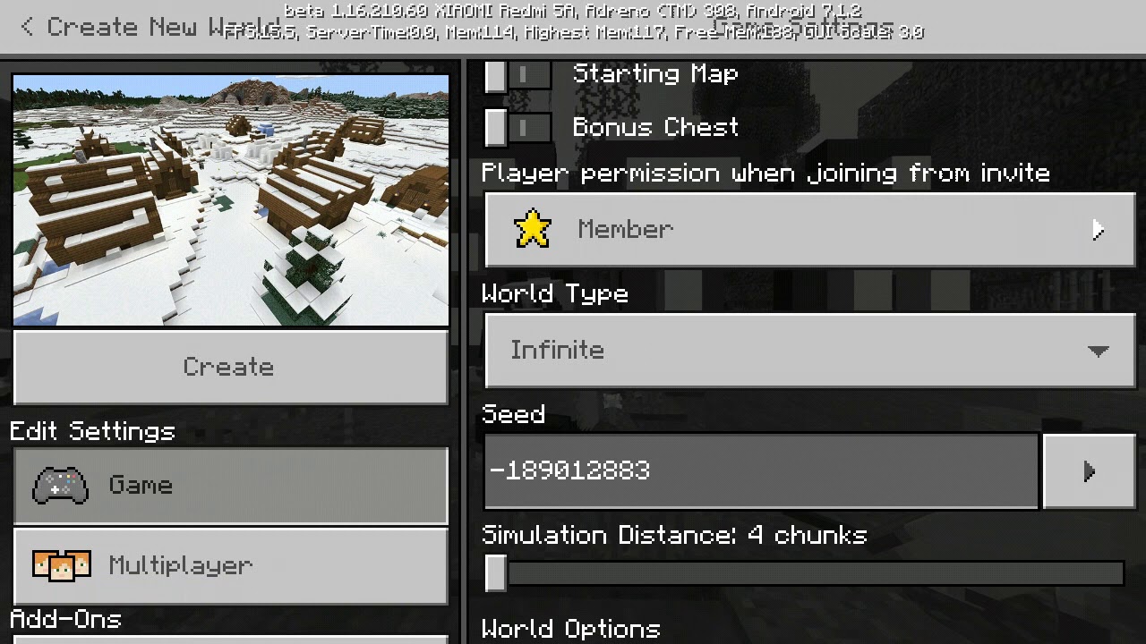 snow village seed