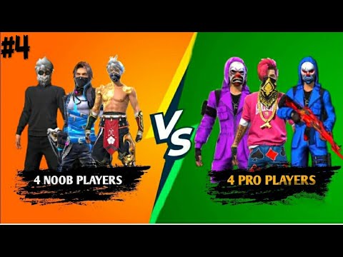4V4 Pro Noobs VS Pro Legends. #4 Must Watch This Video      #freefire #4thanniversary #trendongaming