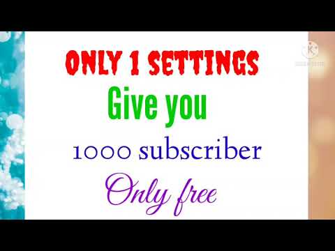 How to gain 1000 subscriber in only 1 settings || Swapnil Technology