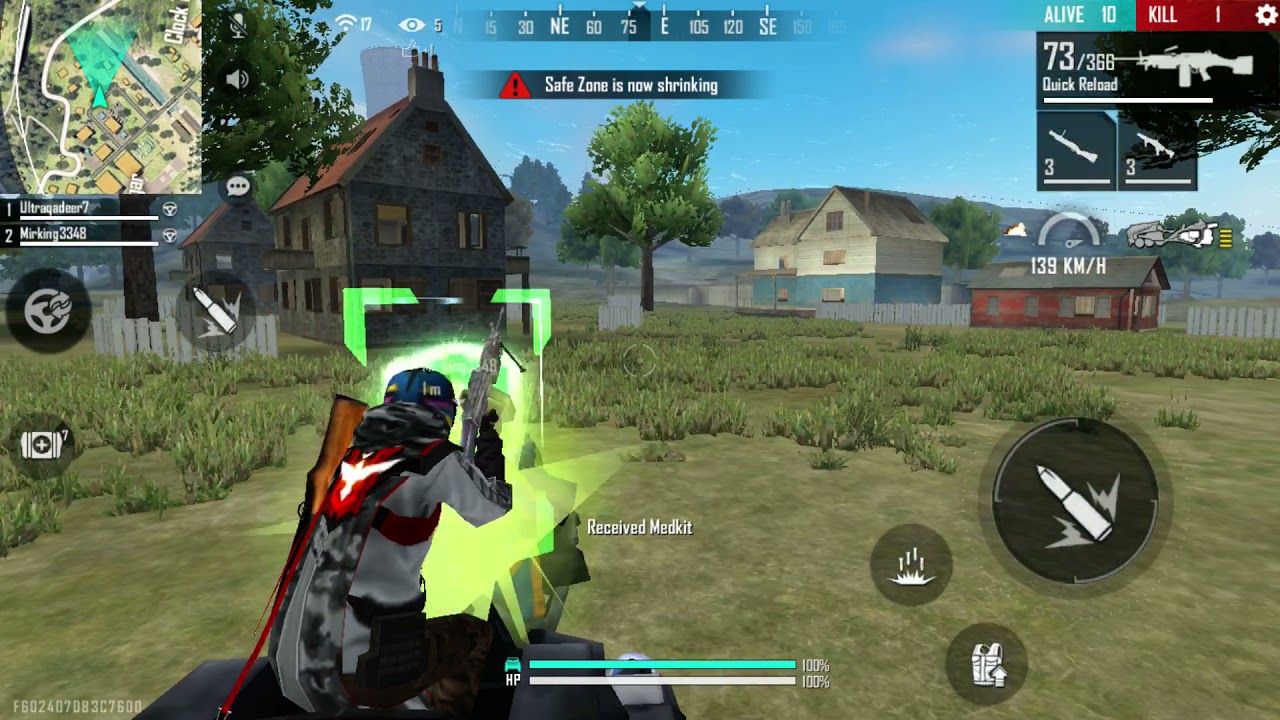 Playing new mode of free fire cosmic racer