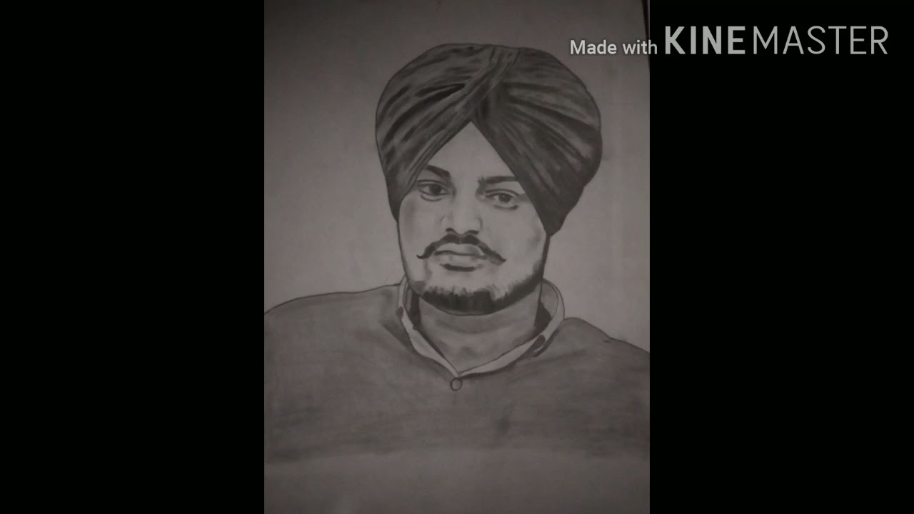 Sidhu mosse wala  skectch with pencil