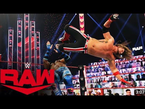 Aj STYLE vs  Xavier  wood  FUTT MATCH LIVE MONDAY NIGHT RAW LIVE
