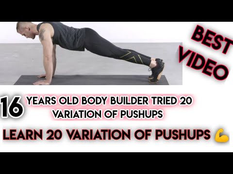 20 Pushups Variation (beginner to Advanced)#gym lovers #motivational #trending #viral ❤️???