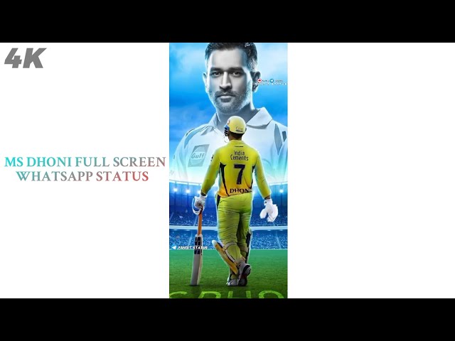 MS DHONI FULL SCREEN WHTSAPP STATUS !! HD 4K STATUS !! MSD VIDEO !! PANDIT STATUS!!