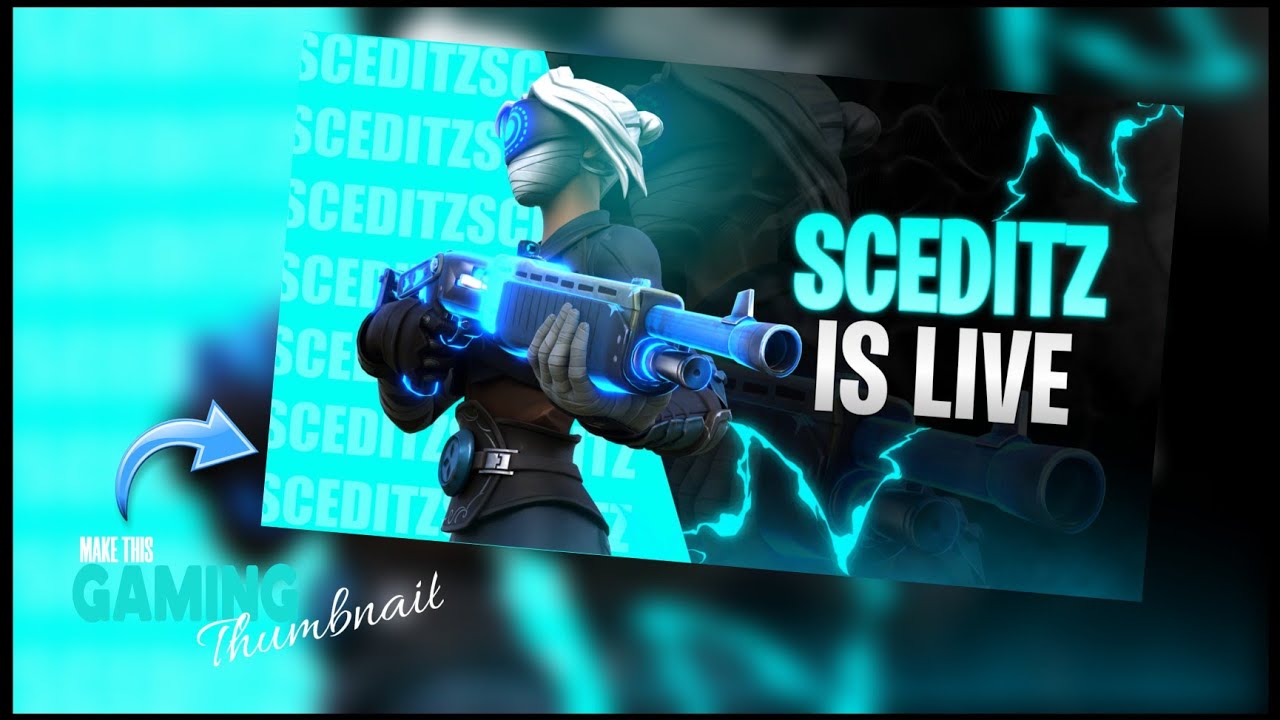 How to make this gaming channel live streaming thumbnail in android