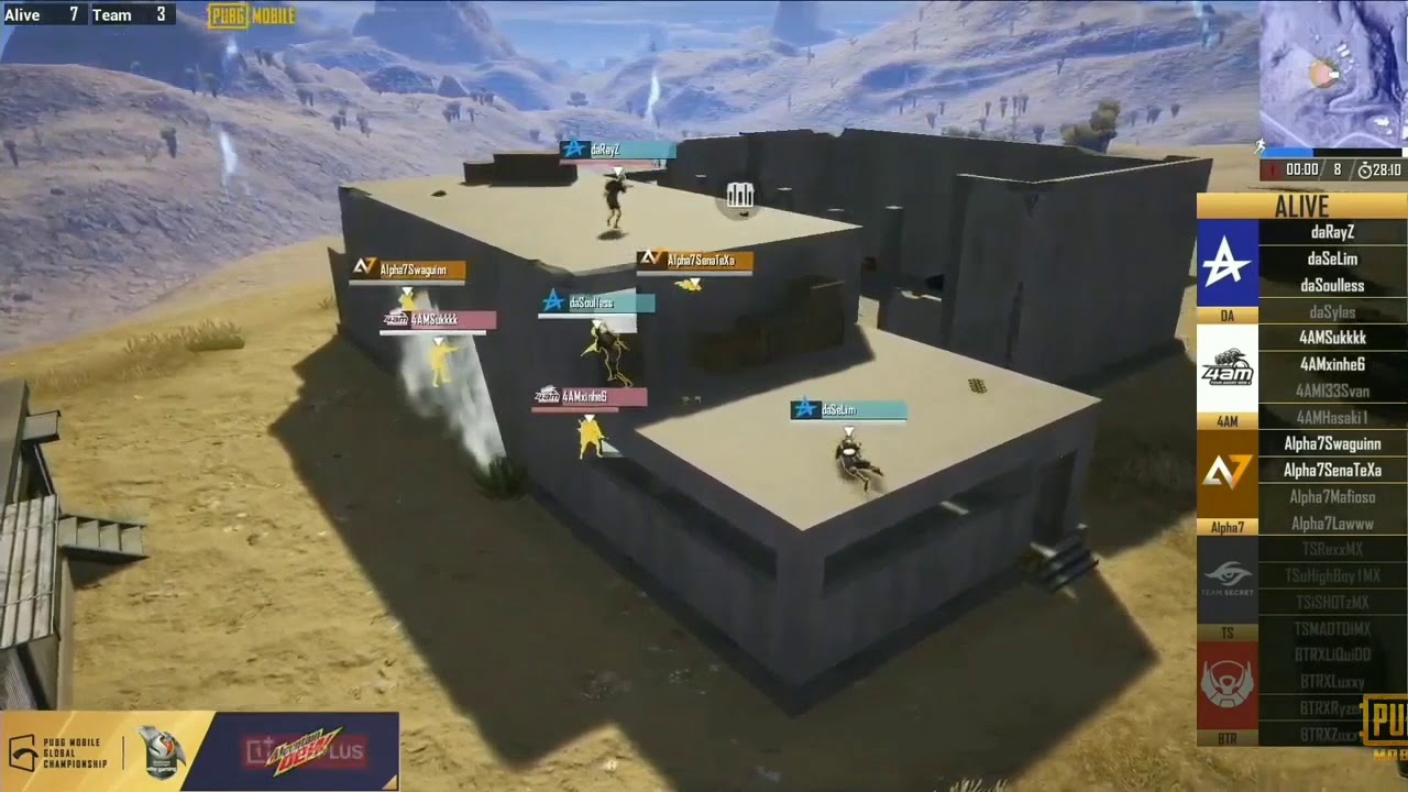 4am VS DA VS Alpha7 | 3v3v2 intense Fight