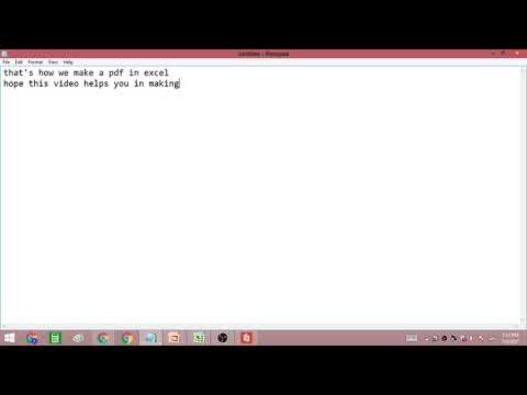 How to make pdf in Microsoft Excel || Easy tutorial