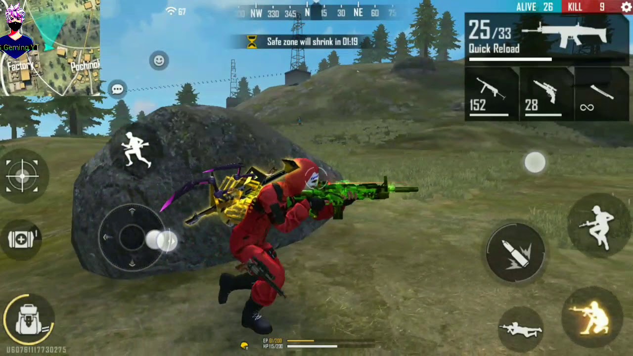 Solo vs Solo 23 kill in classic bermuda Gameplay in game Noob  playar  in my  Game #Shorts Beta