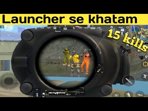 pubg Lite chicken+15 kills finish squard with rocket louncher