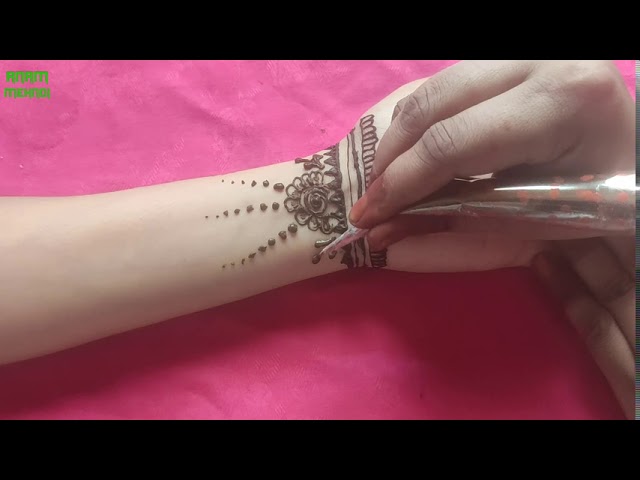 flower henna mehndi design