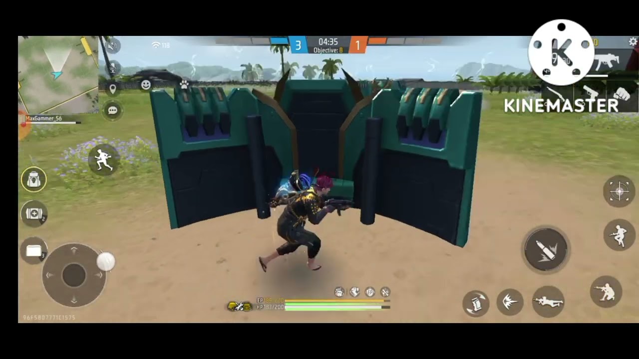 Playing 1v1 with my brother free fire