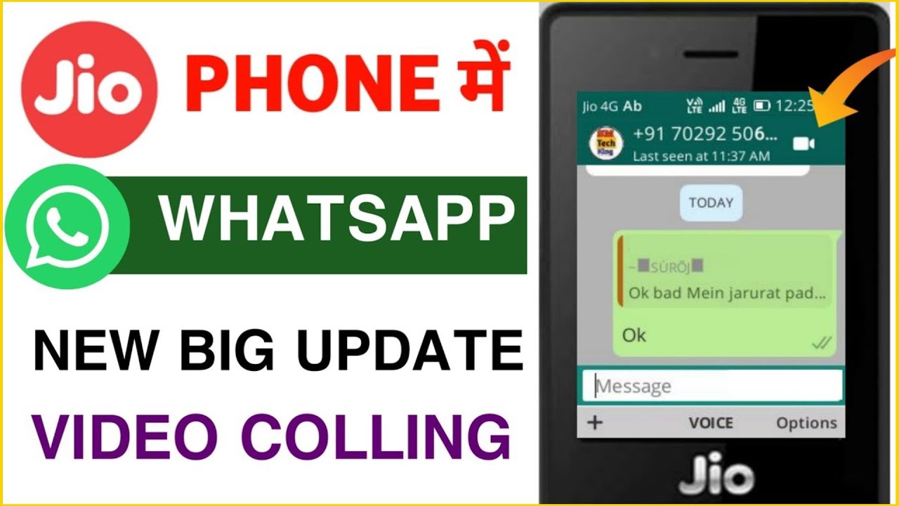 JIO PHONE ME WHATSAPP NEW UPDATE VIDEO CALLING