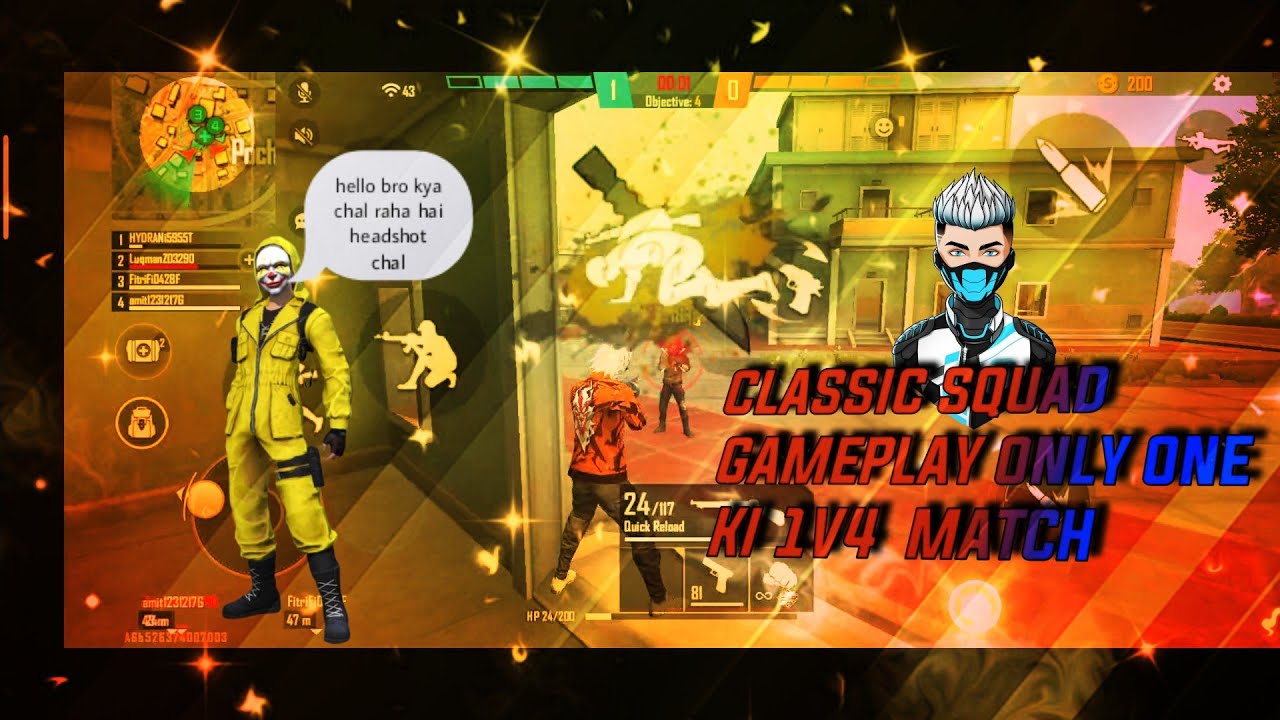 Classic squad gameplay only one ki 1v4 ?? match