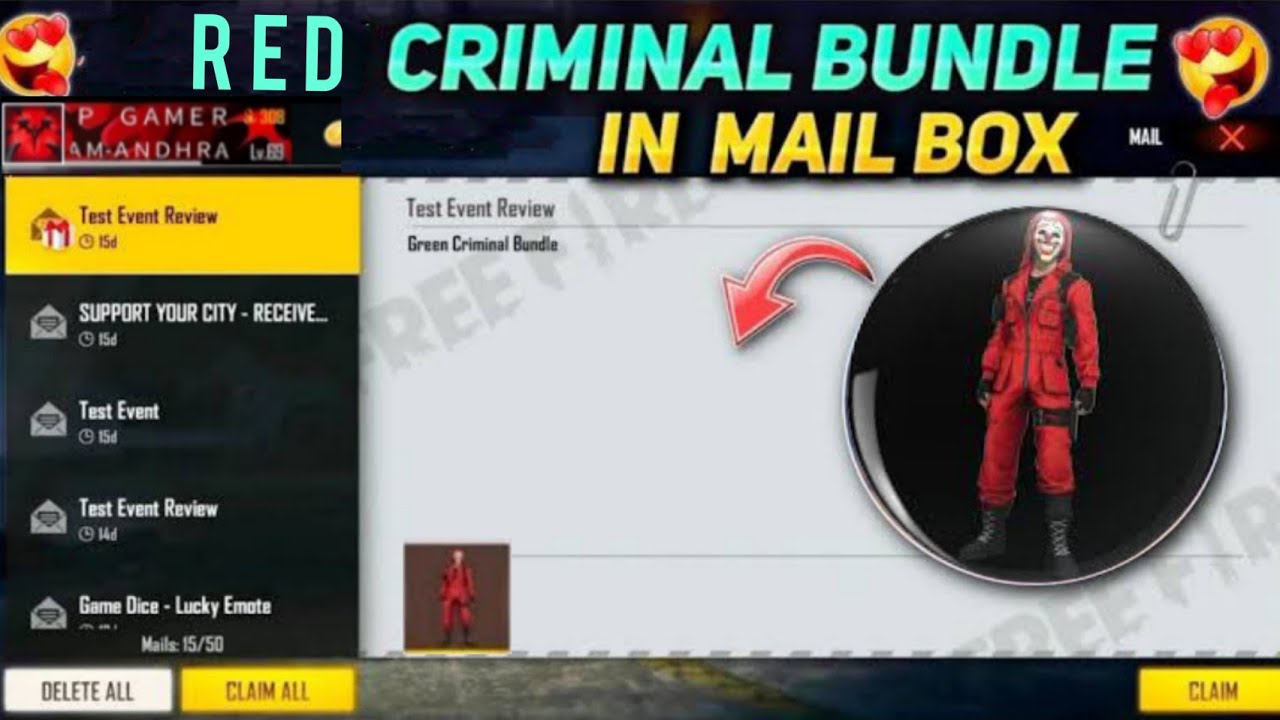 I GOT RED CRIMINAL ? IN MAIL BOX ? @ FREE FIRE ✴️ CONFIGURATION Perfecta para Samsung A3,A5,A6,
