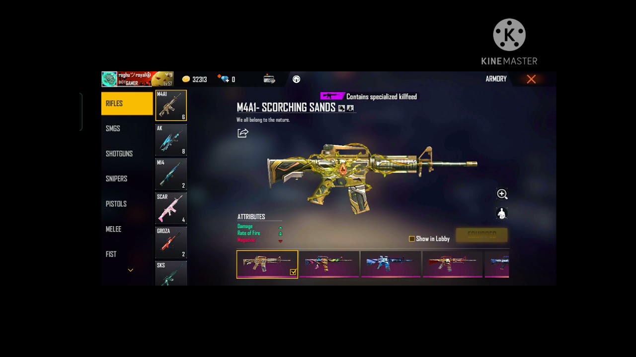 my weapon collection in free fire ? I love my game