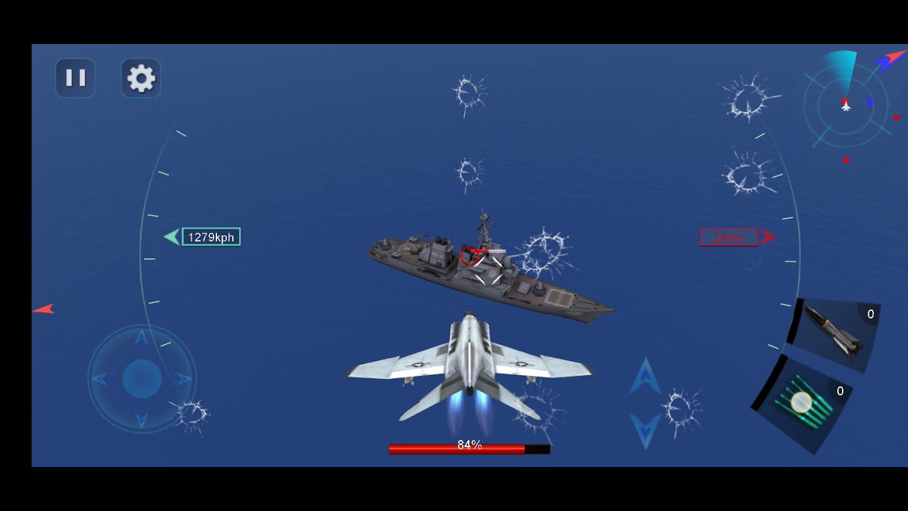 Sky fighting with fighter Jet